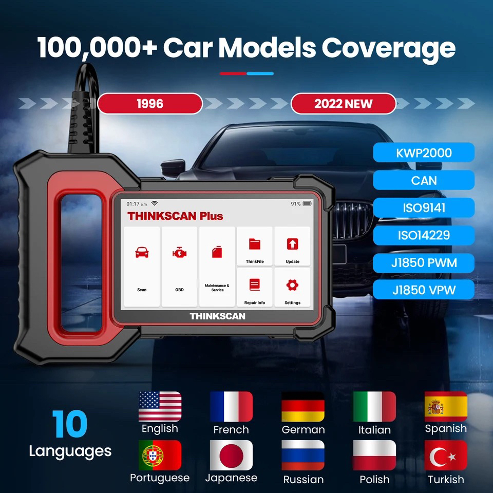 THINKCAR Thinkscan Plus S7 S6 S4 Obd2 escáner las mejores herramientas de diagnóstico de coche escáner automotriz DIY herramienta de diagnóstico automático lector de código