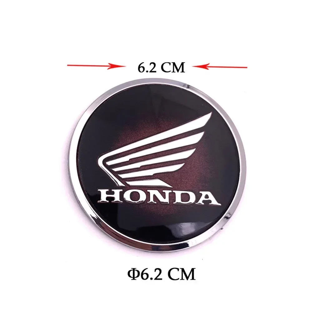2PCS Honda Motorcycle Sticker 6.2CM Suitable for Honda CBR VFR Motorcycle 3D Wing Round Logo Sticker Waterproof Decal