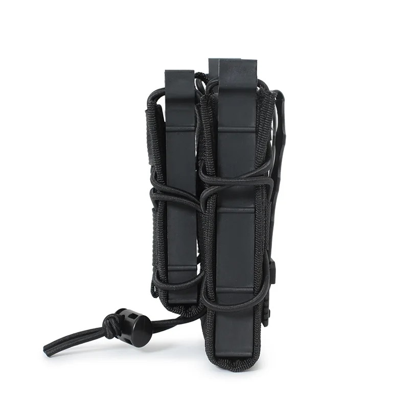 5.56 9 ミリメートルマガジンポーチ AK AR M4 AR15 ダブルマガジンバッグライフルピトールモールマグホルスターポーチ狩猟 CS ペイントボール