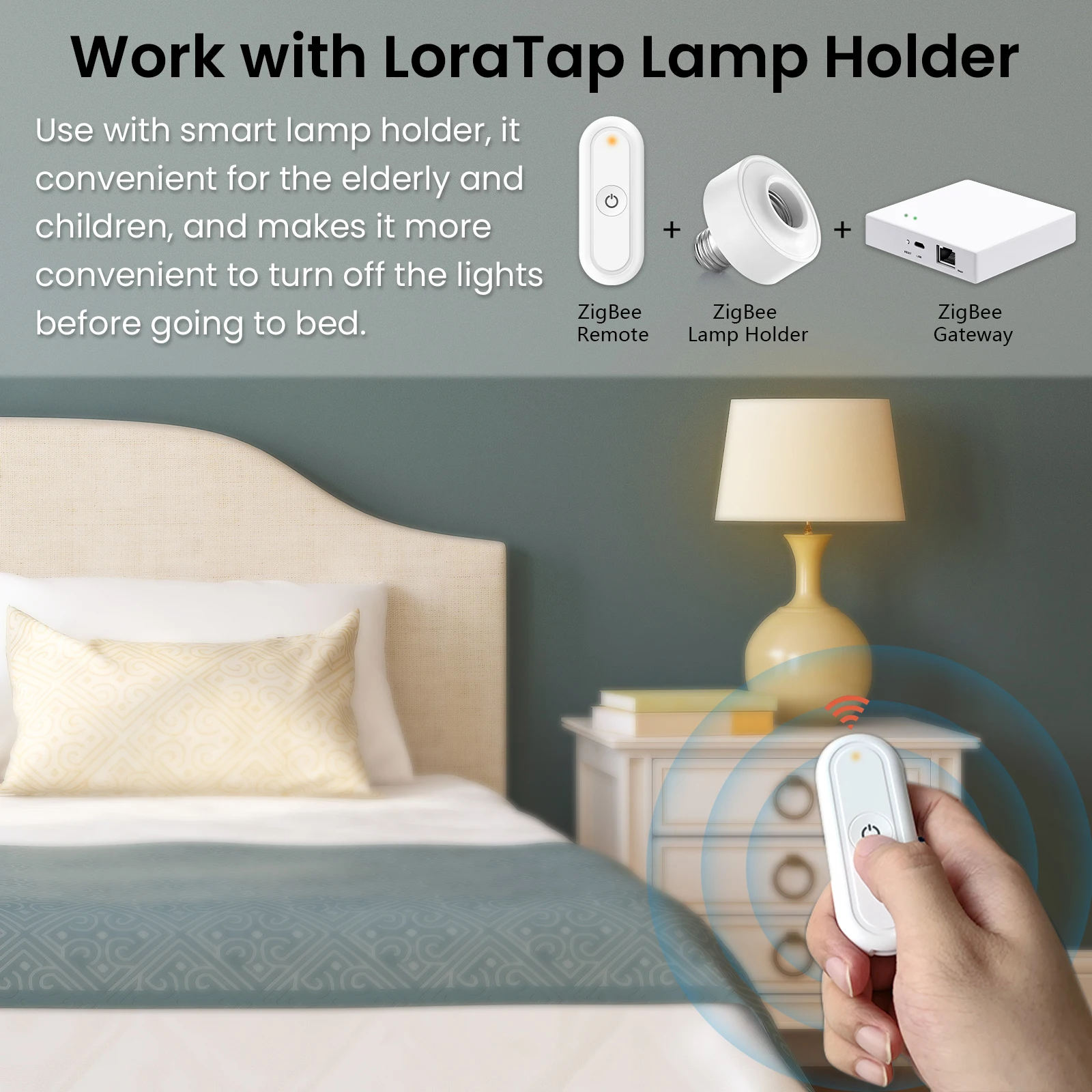 LoraTap ZigBee 3.0 Wireless 6-Druckknopf-Fernbedienung Tuya Scene Automation Control Switch Smart Life App