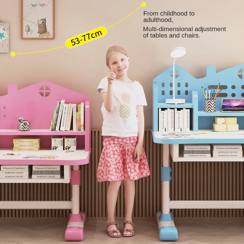 75x105cm Mädchen/Jungen Einstellbare Student Schreibtisch Stuhl Kinder Studie Schreibtisch Student Schreibtisch Kind Hause Schreibtisch Stuhl Set