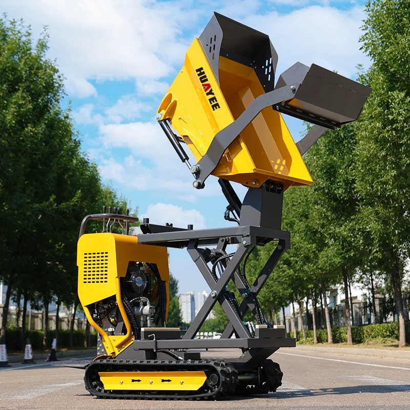 Fast delivery Mini Dumpers EPA EURO 5 High Quality Cheap Mini Dumper Truck HUAYEE Factory Customize 500kg Small Crawler Dumper