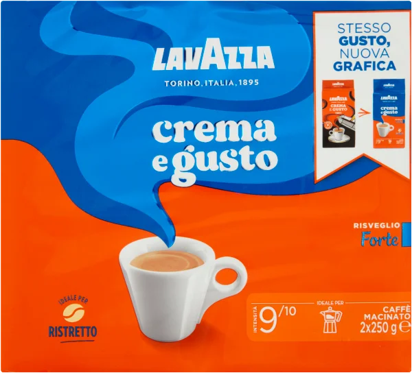 Kawa mielona Caffe Crema&Gusto forte 250gx2 - Lavazza