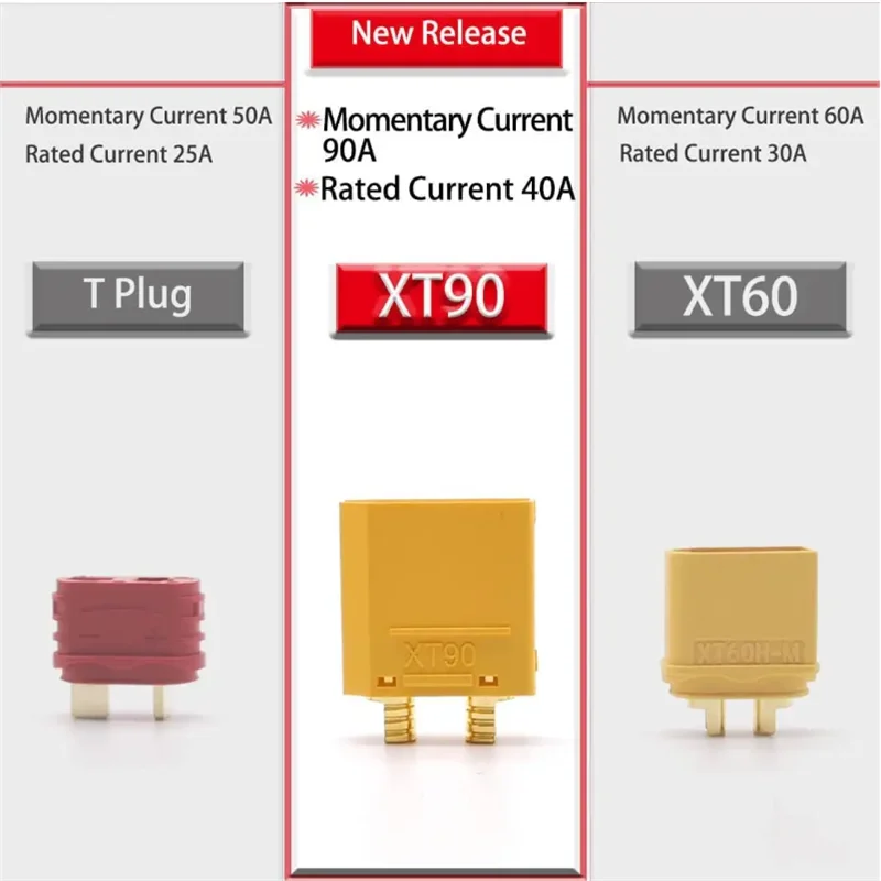 5 pares xt90 XT-90 xt90h plugue conector bala macho e fêmea para motor de bateria rc lipo, esc e cabo de carga