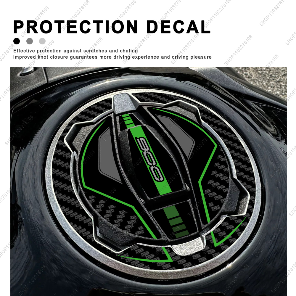 Аксессуары для мотоциклов, крышка топливного бака, защитная наклейка, водонепроницаемая, устойчивая к царапинам 3D наклейка из смолы для Kawasaki Z900 Z 900 2022-2025