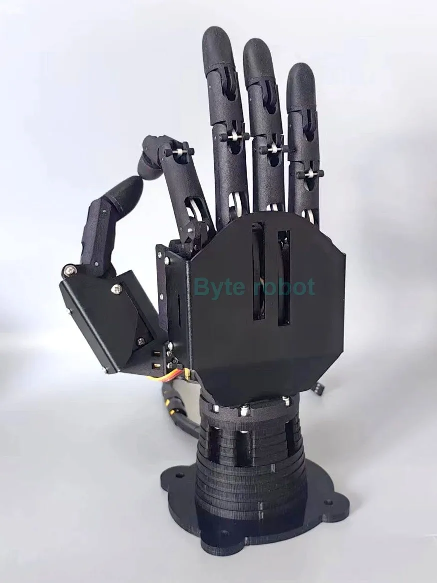 6 Dof Robot Hand with Five Fingers Servo Control Left Right Bionic Palm Assembled Gripper Claw for Programmable Robot Hand Kit