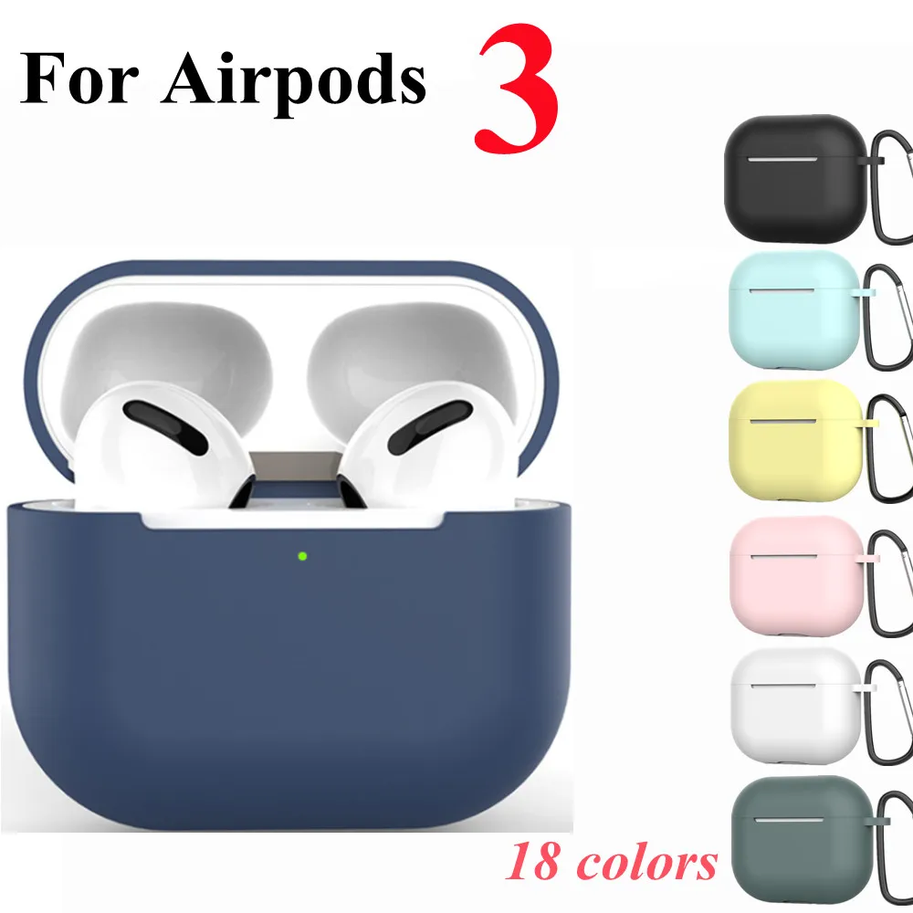Funda protectora de silicona suave para auriculares apple airpods 3, funda protectora para airpods 2021, funda para auriculares inalámbricos de generación airpods3