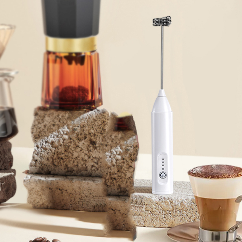 UPGRADED Elektrische Koffieopschuimer/MILK Garde + Eiklopper MINI Voedsel Blender USB Oplaadbare Handheld Drie Snelheden Espresso gereedschap