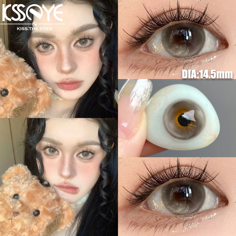 KSSEYE 2 uds nuevo producto lentes de contacto de Color grado de miopía-0,00 a-8,00 lentes naturales lente suave EyeBeauty pupila ﻿