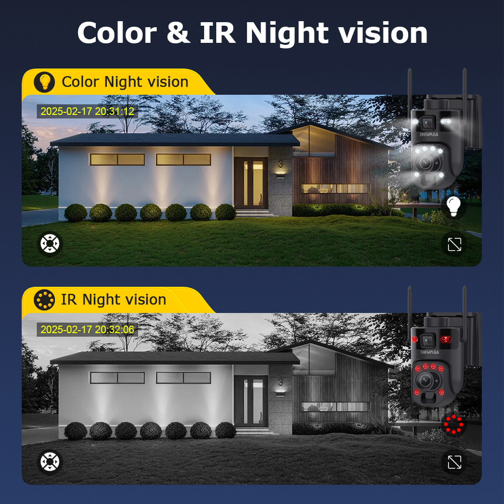 SHIWOJIA 6K 12MP 4G SIM Solar Battery Security Camera 60X ZOOM 360° View Outdoor WIFI PTZ IP Camera PIR Human Tracking UBOX APP