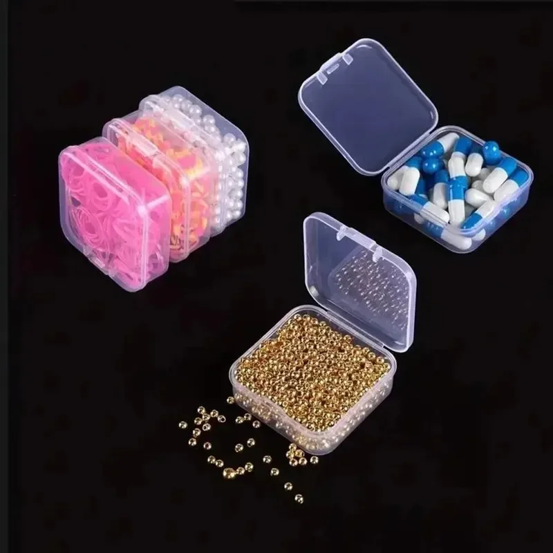 Transparente Kunststoffbox, Verpackungsbox, weiblicher Schmuck, tragbar, handgehalten, DIY, handgefertigtes Material, Desktop-Aufbewahrungsset-Box