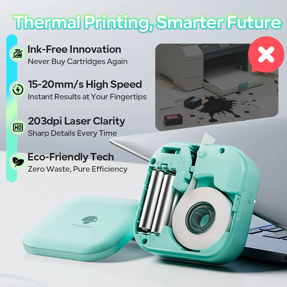 Phomemo Q30 Bluetooth thermische labelprinter, zakstickermaker voor datum-/DIY-labels, iOS Android draadloze printer, multi-papier