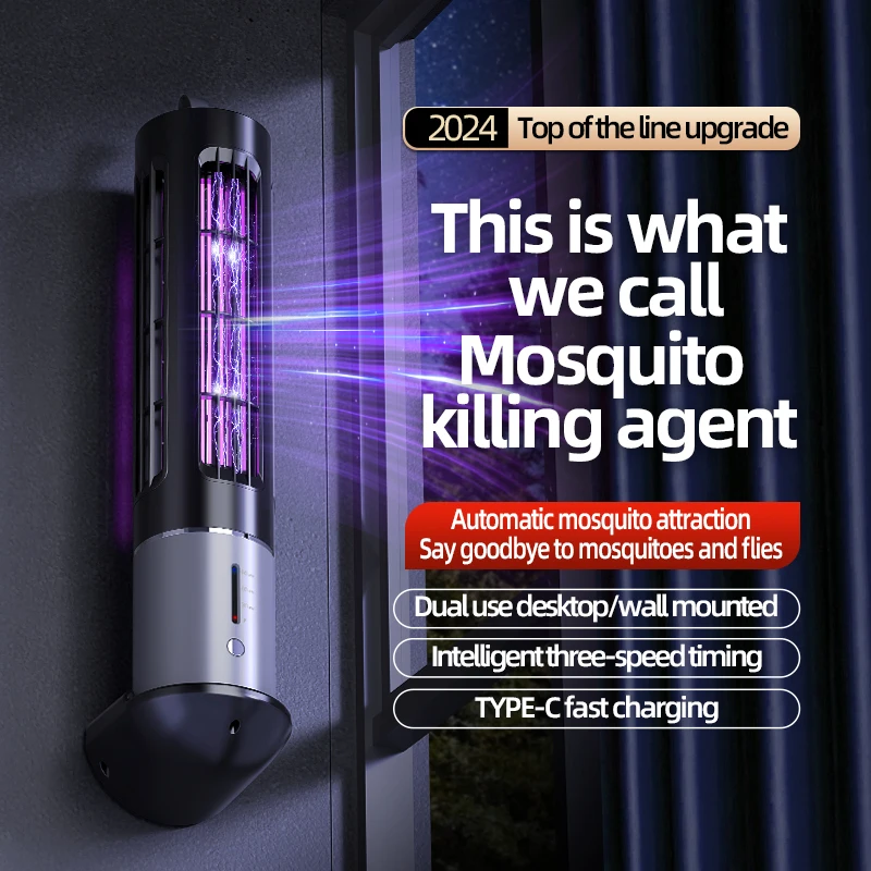 USB ชาร์จยุง Killer โคมไฟไฟฟ้า Shock Anti เครื่องดักยุงกันน้ํากลางแจ้ง Bug Zapper Pest Control สําหรับ Home