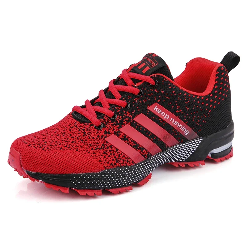 Neue Männer und Frauen fliegende Mesh-Oberfläche Frühling Sommer atmungsaktive lässige Sportschuhe flache vulkanisierte Paar läuft große Größe 48
