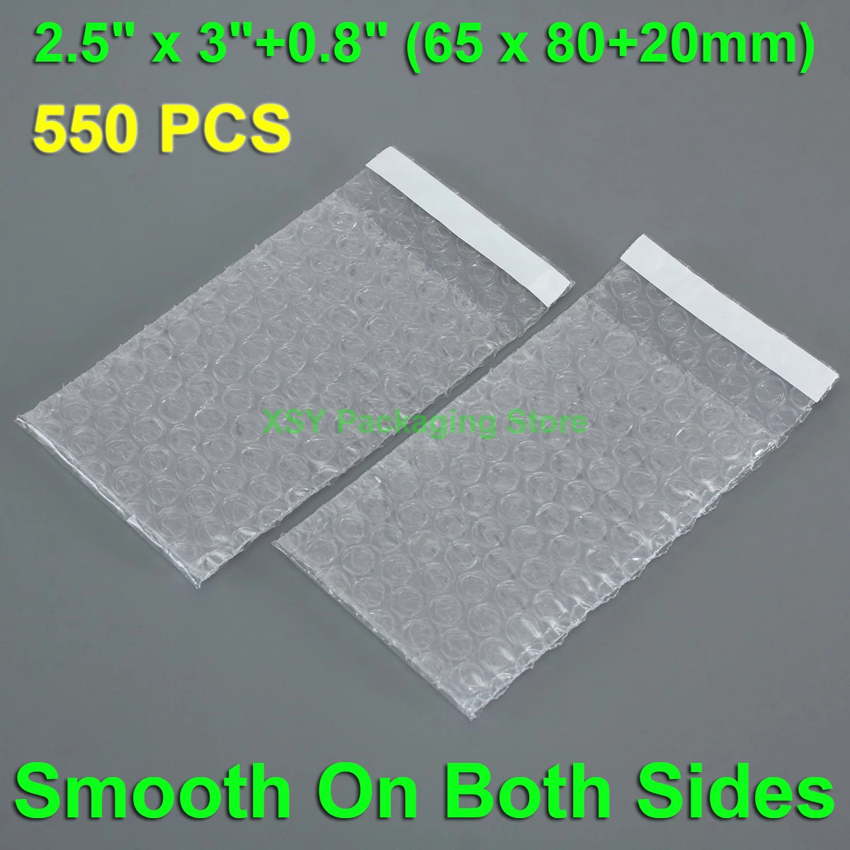 600 Miếng 2.5 "X 3" + 0.8 "(65X80 + 20Mm) rõ Ràng Bong Bóng Túi Nhựa Size Nhỏ Đóng Gói Bao Thư Poly Bao Bì Túi Tự Cói