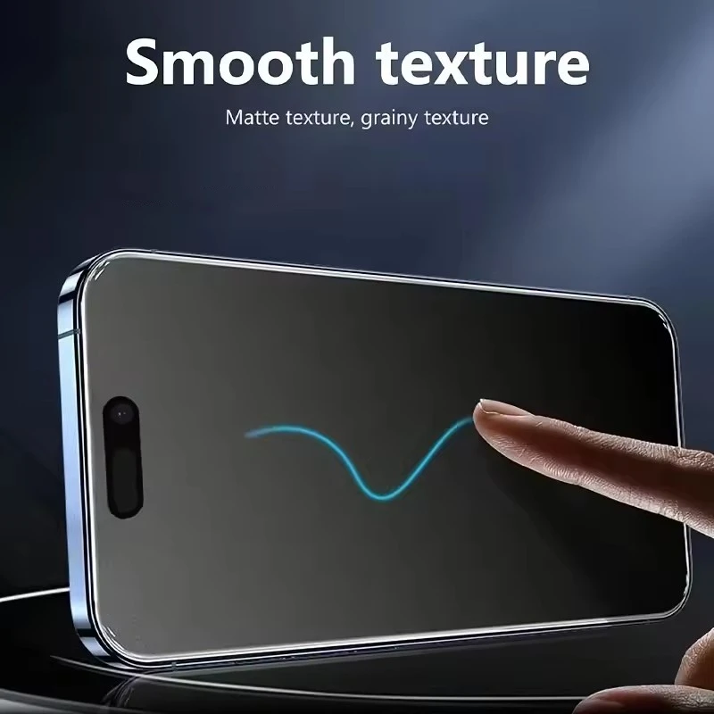 4 pezzi di vetro temperato opaco per iPhone 14 13 12 11 15 Pro Max 7 8 16 Plus protezione schermo smerigliata per iPhone 17 PRO X XR XS MAX