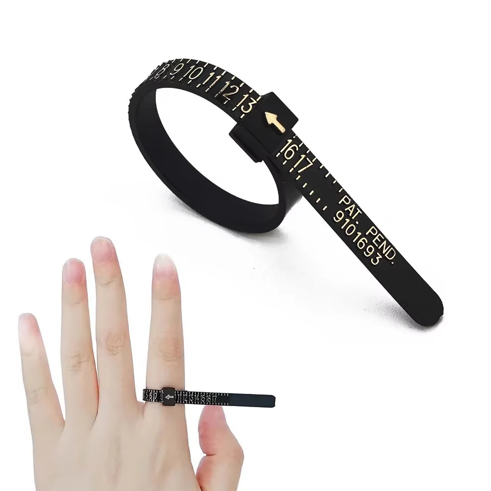 1-17 US ขนาดแหวน Sizer วัดชุด Reusable Finger ขนาดวัดเครื่องมือเครื่องประดับขนาดเครื่องมือสําหรับงานแต่งงาน