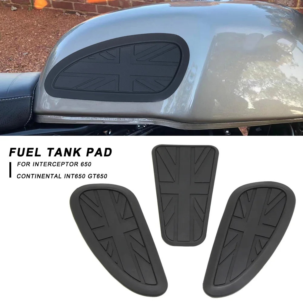 For Royal Enfield Interceptor 650 Continental INT650 GT650  Motorcycle Anti slip Tank Pad Side Traction Pads Protector Sticker