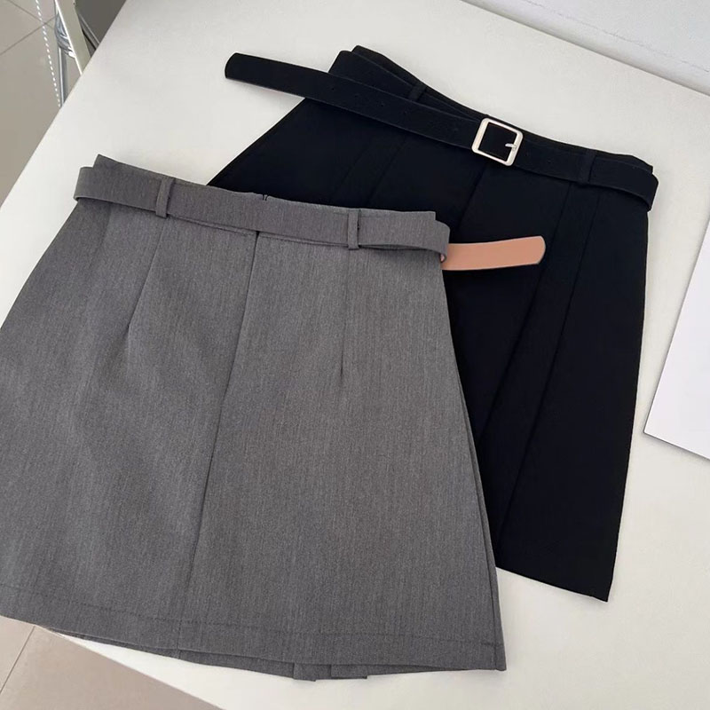 Lucyever Preppy Stijl A-lijn Rok voor Vrouwen Zomer Nieuwe Hoge Taille Zwart Grijs Geplooide Rokken Vrouwelijke Casual Student Mini Rokken