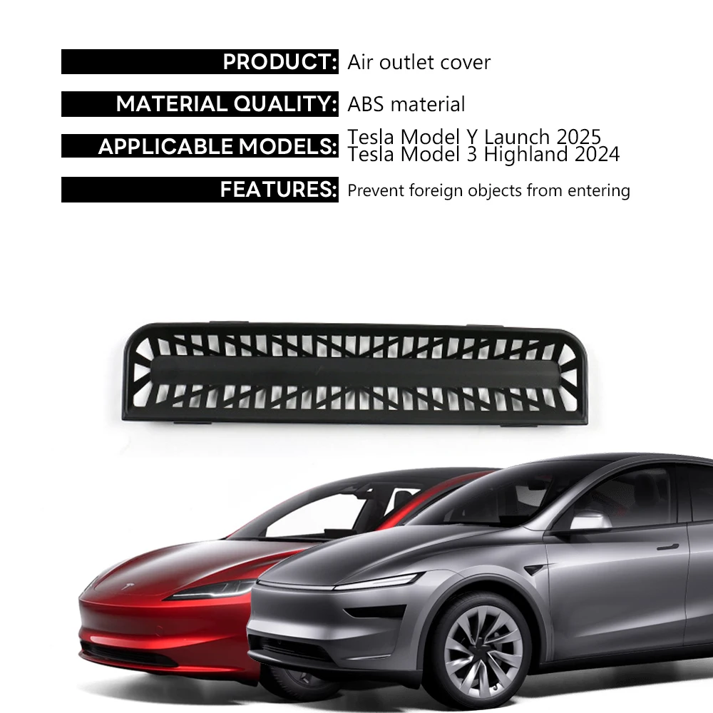 Für den neuen Tesla Model Y Juniper 2025, Startmodell 3, Highland 2024, hintere Luftauslassabdeckung, hintere Lüftungsschlitze, schützend, Anti-Blockierung