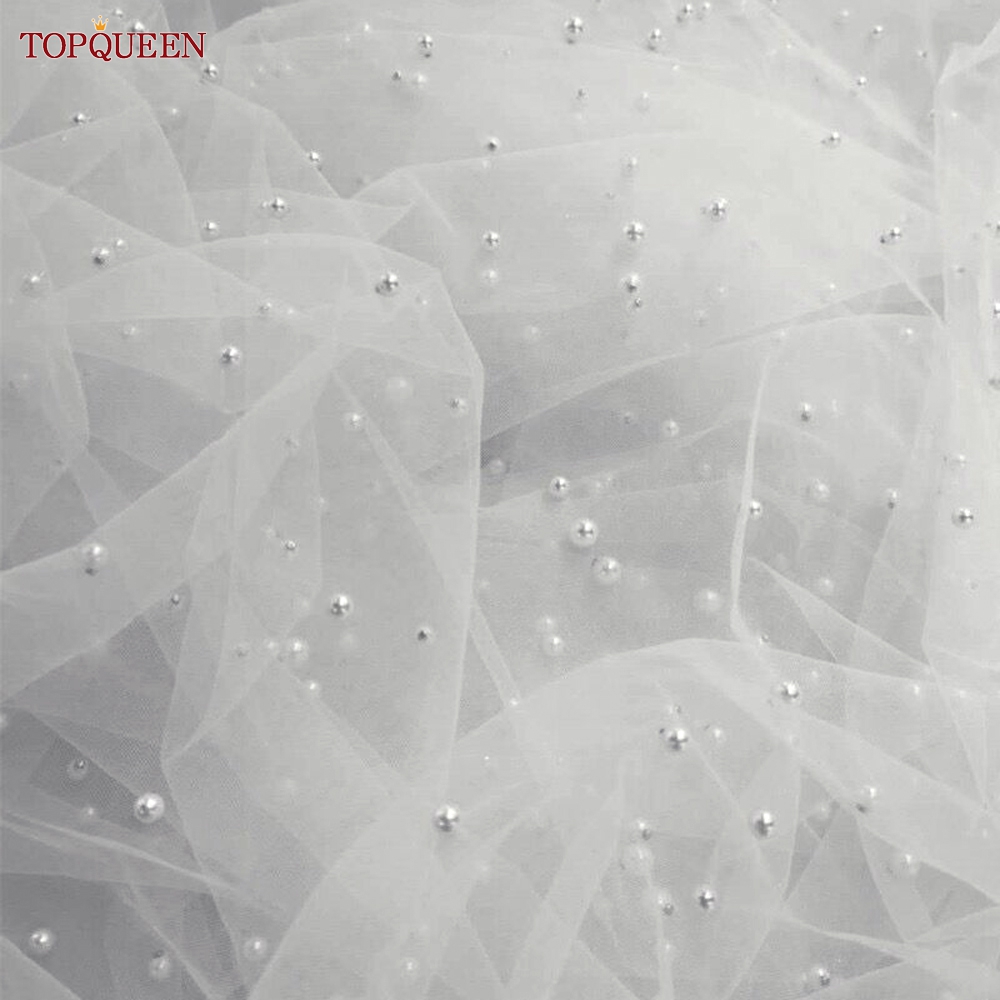 TOPQUEEN V05 진주 웨딩 베일, 빗 100% 포함, 수제 구슬 장식 웨딩 액세서리, 3M 대성당 웨딩 베일, 럭셔리 우아한