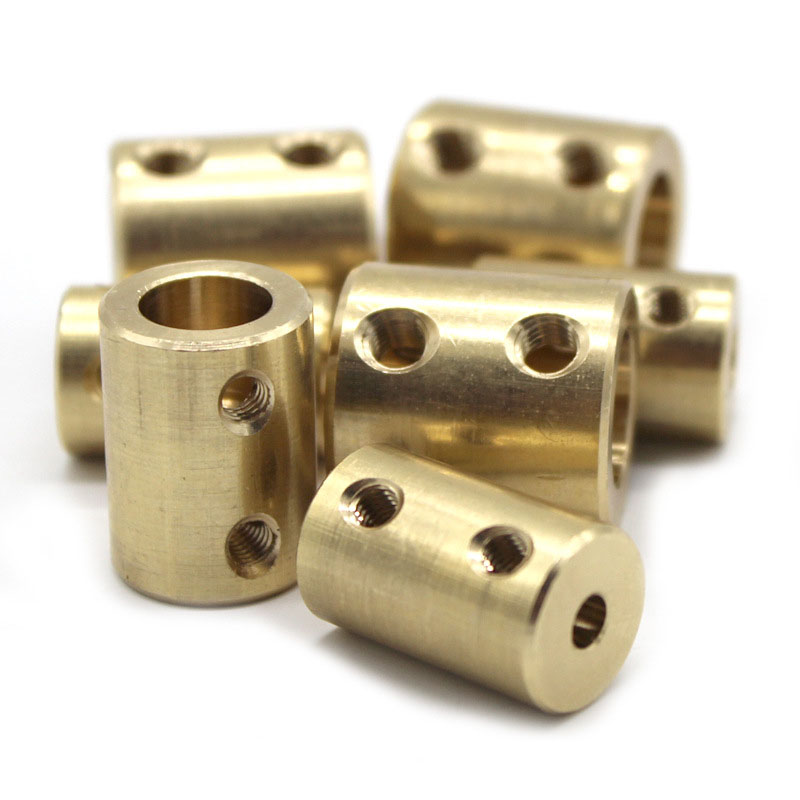 Acoplador de eje de Motor rígido de latón, adaptador de manguito de conector de transmisión para RC, barco, coche y avión, 3,17/4/5/6/8/10/12mm
