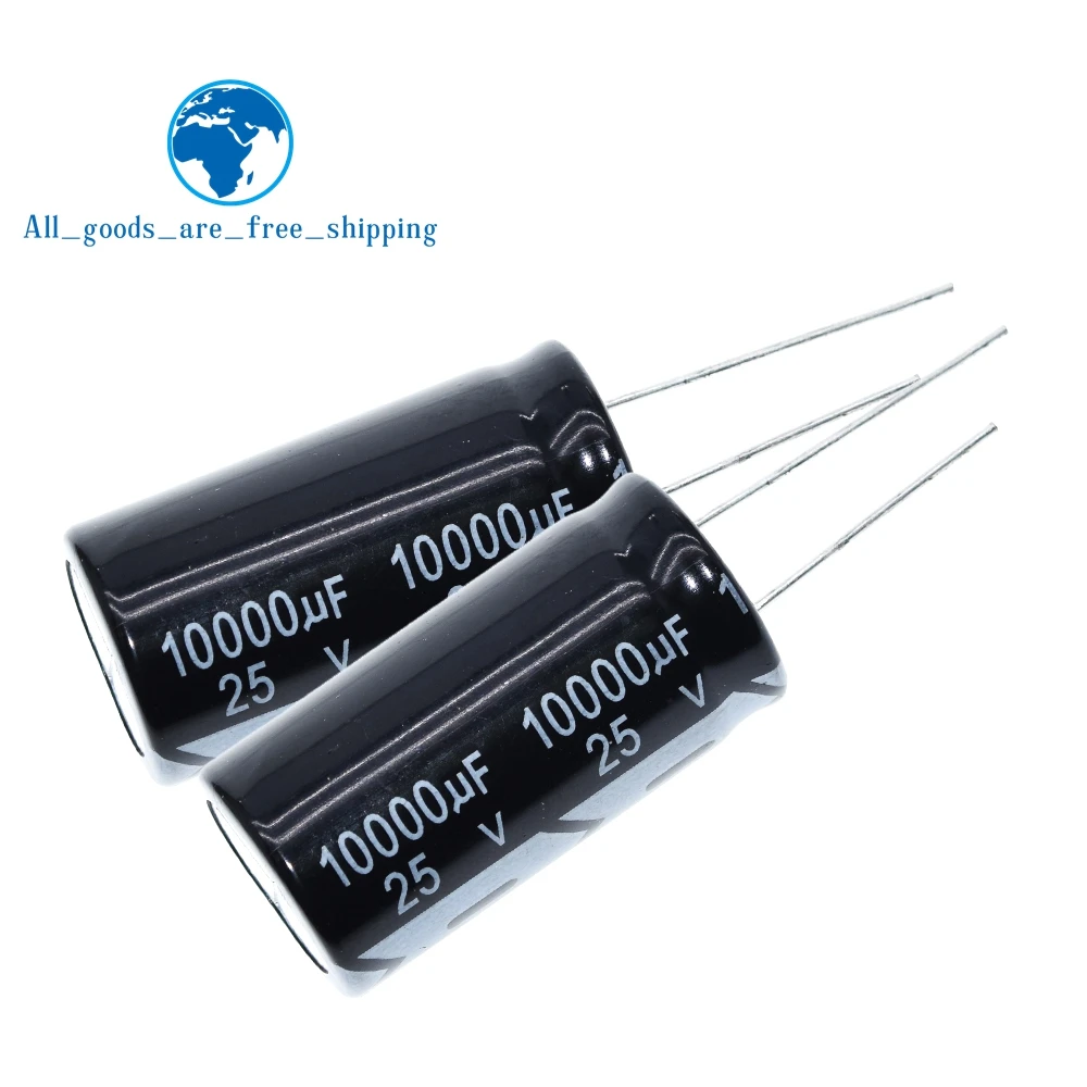 Nhôm Điện Phân Tụ Hóa 25V 10000 UF 25V/10000UF Điện Phân Tụ Điện Kích Thước 18*35 Mm cắm 25V 10000 UF