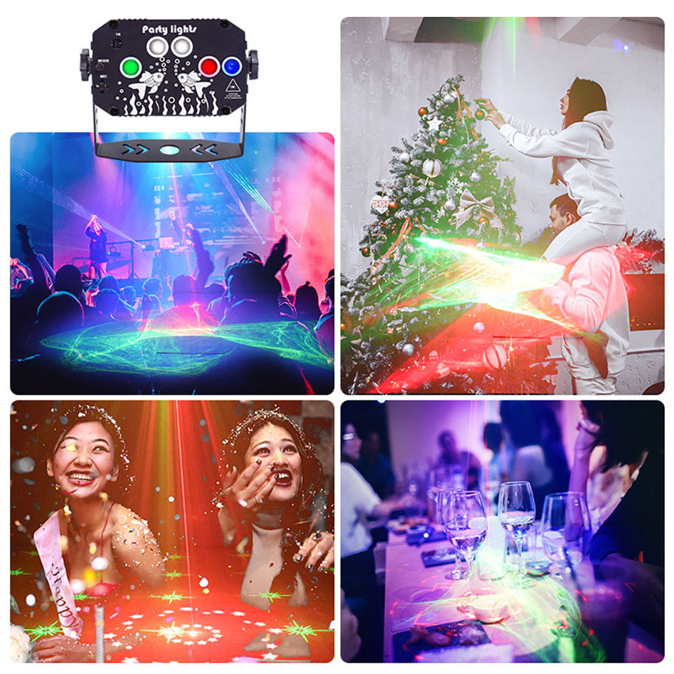 R & G Laser Dream Aurora 60 proyector de patrones DJ luz de discoteca fiesta RGB LED Bar sala de baile cumpleaños efecto de escenario Control remoto USB