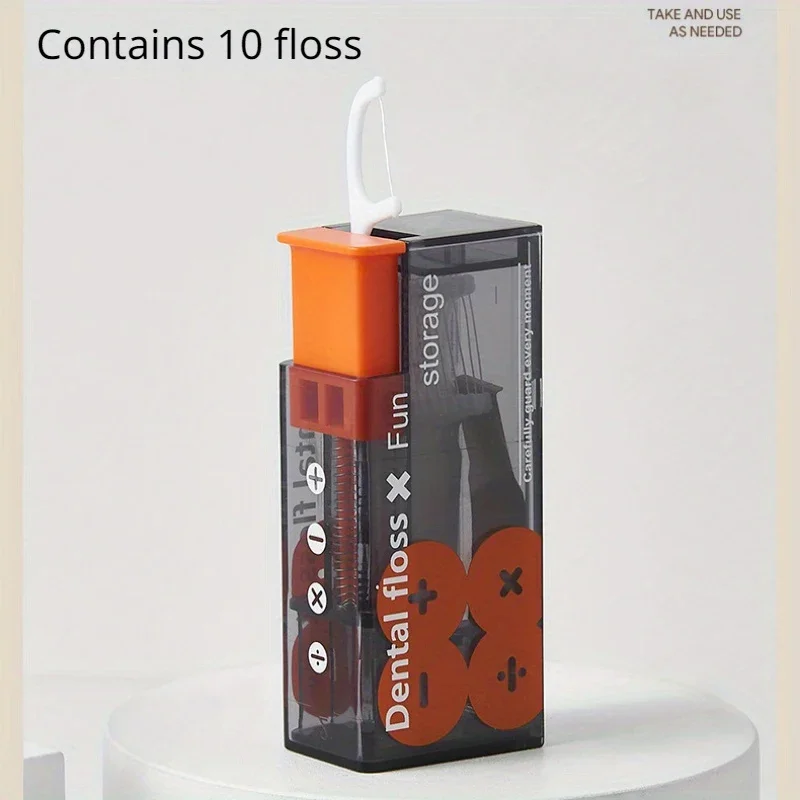 Dental Automatic Floss Storage Box Pop-Up Dental Floss Dispenser With 10Pcs Floss Dental Oral Hygiene Care Portable