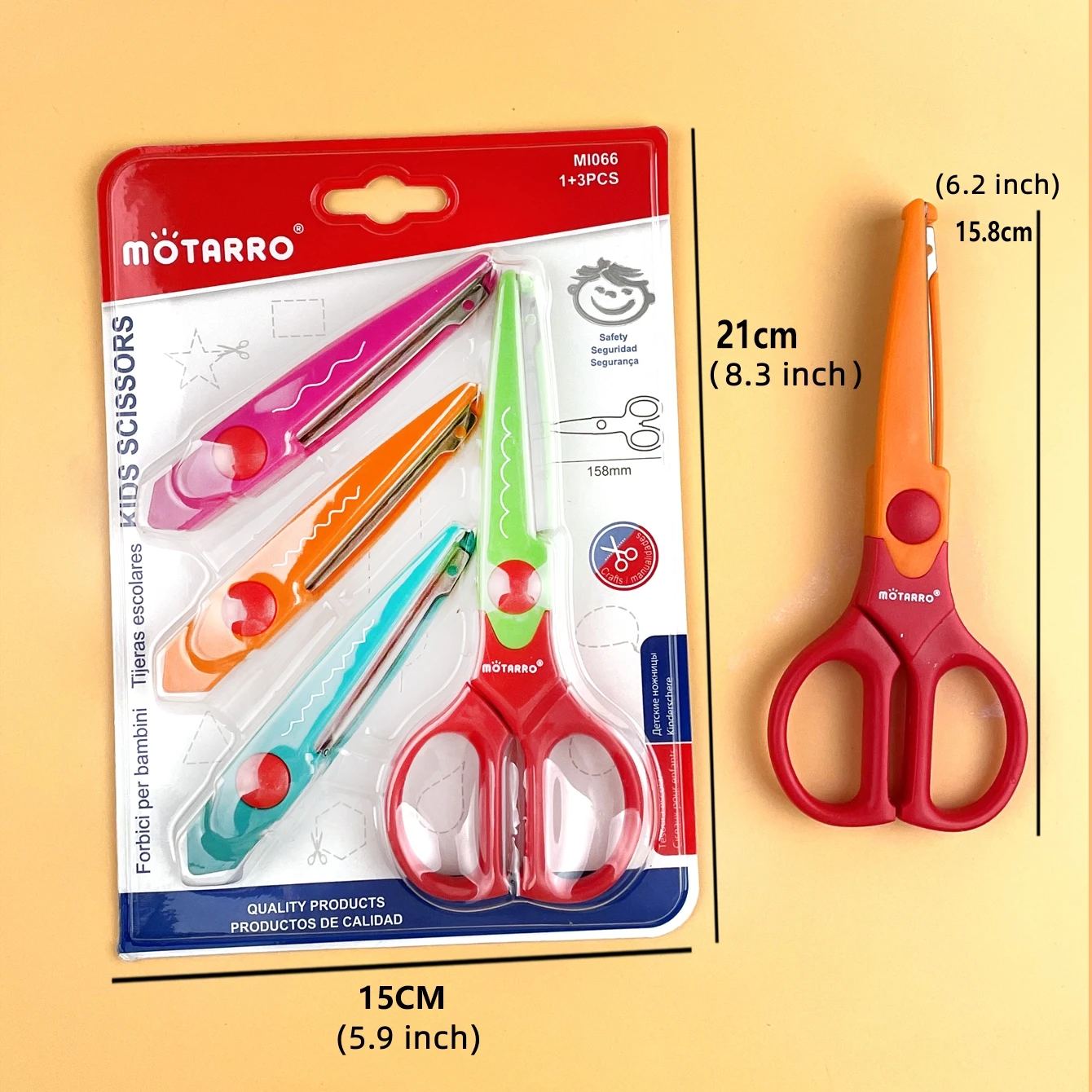 MOTARRO 4 Style/Set Minimalistic Lace Scissors Wavy Pattern Small Round Head Children Special Student Art Tool Stationery