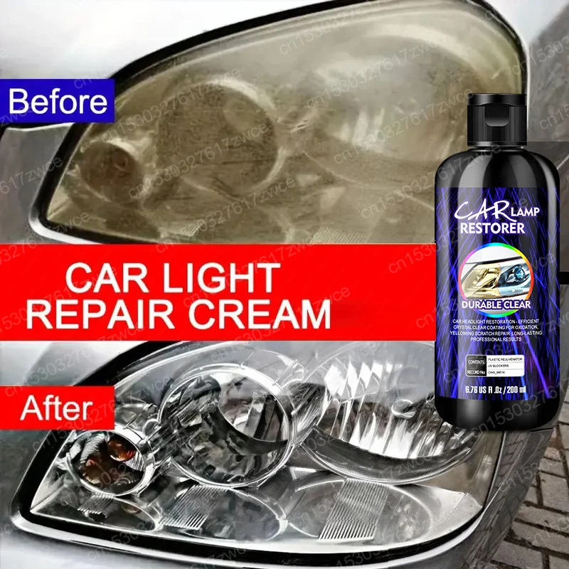 Car Headlight Polishing Agent Scratch Remover Repair Fluid Headlight Renewal Polish And Maintenance Liquid Kit Auto Accessories