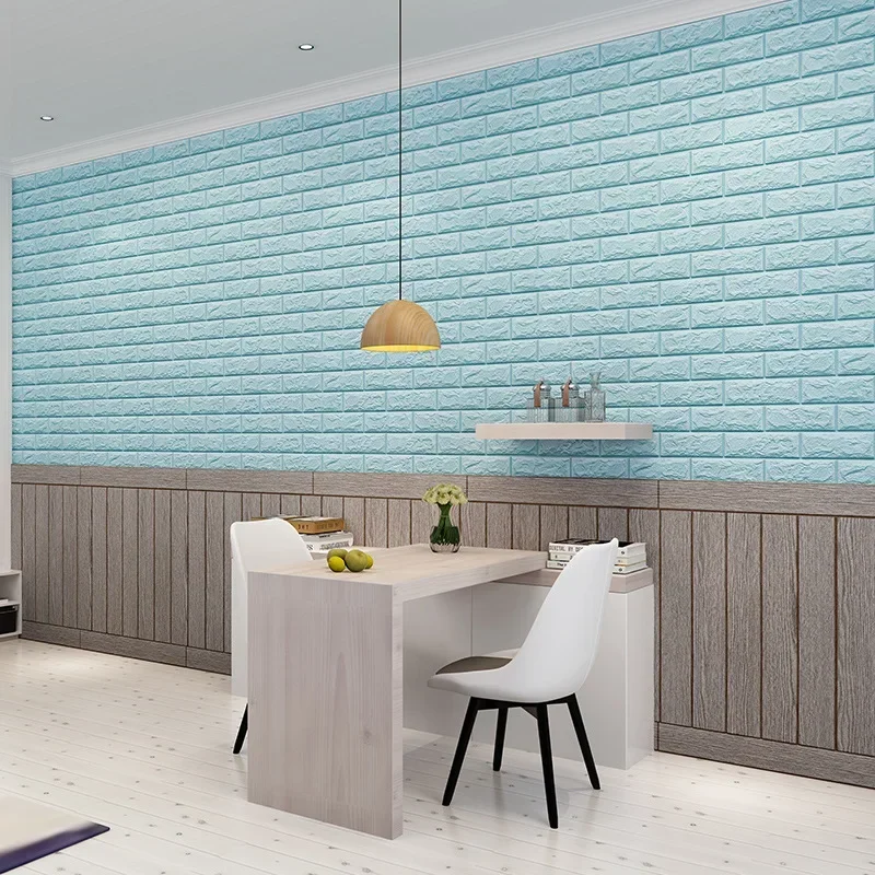 70 ซม.* 10 M 3D อิฐรูปแบบผนังวอลล์เปเปอร์ DIY กันน้ําสําหรับห้องนั่งเล่นห้องนอนห้องครัวพื้นหลังสติ๊กเกอร์ติดผนังตกแต่ง