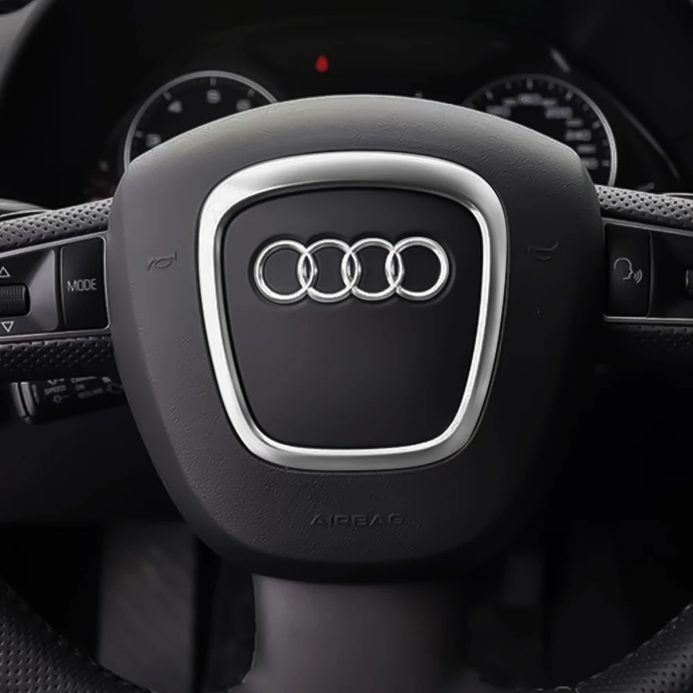 Automobil Lenkrad Abzeichen Ersatz Dekoration LOGO Für AUDI A6L A5 Q7 A3 Q3 2005-2011 A4L Q5 2005-2012 A8L A7 2005-2010