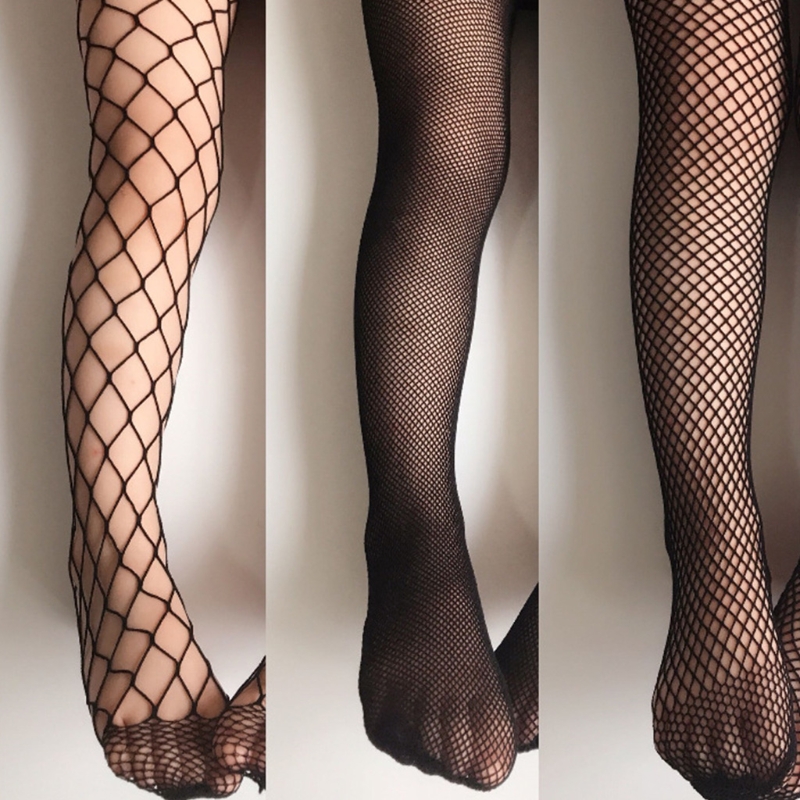 Fashion Fishnet Pantyhose Tights Children Black Net Grid Stocking Stuffers Kids Girls Mesh Stockings