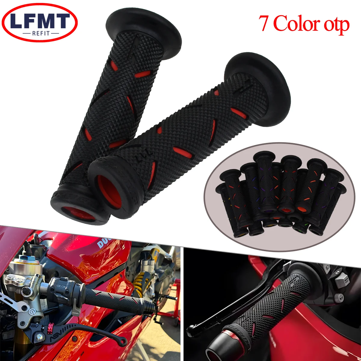 22MM Universele Motorstuur Motor Grips Rubber Modificatie Accessoires Moto Handvatten Voor Honda Suzuki Ducati Benelli