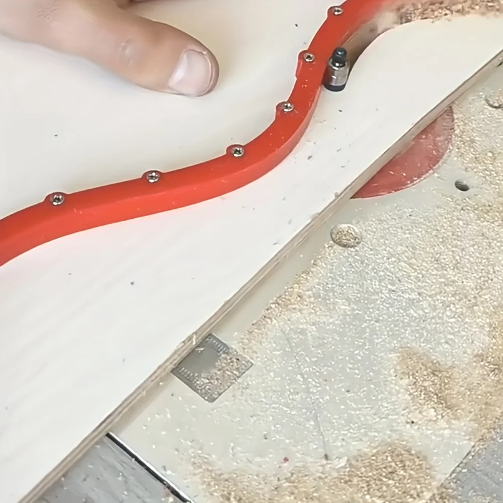 WoodWorking Profiling Strip Milling Router Trimmer Guide Flexible Curve Template Adjustable Shaping Strip Drywall Carpentry Tool