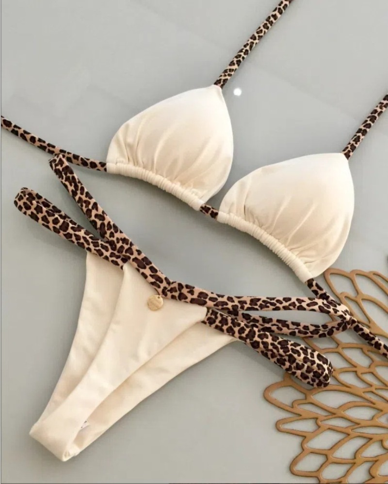 Neue Split Slip Bikini Sexy Brasilien Badeanzug Damen Strand Urlaub Bikin