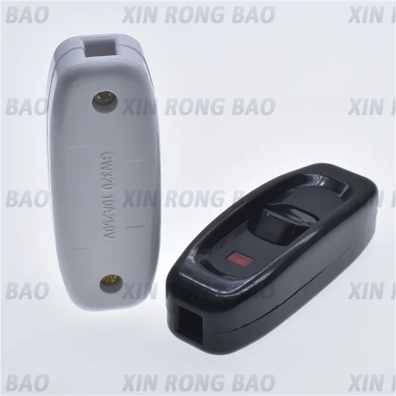 Appliance Switch Cord Switch Appliance Button On/Off 10A 250V Cord Cable Switch with LED Indicator Light for Lighting Products