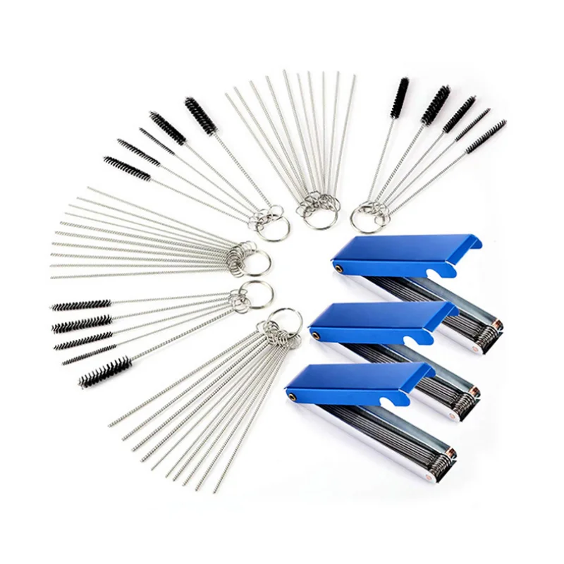 Carburador jato de sujeira de carbono remover agulhas de limpeza escovas ferramentas mais limpas para automóvel motocicleta atv soldador carb motosserra