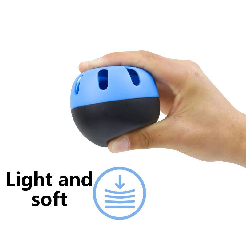 5 Stück Baseball-Übungsbälle, 74 mm, superweiche Hilfskugeln für den Innen- und Außenbereich, EVA-Hohllochbälle, schwarze und blaue Duplikate