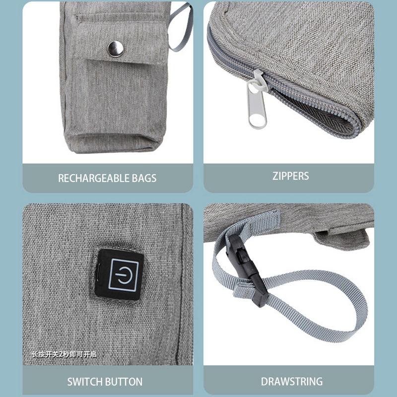 USB付き哺乳瓶断熱ウォーマー,3速温度調節,収納トートバッグ,アウトドアバッグ,車,旅行用