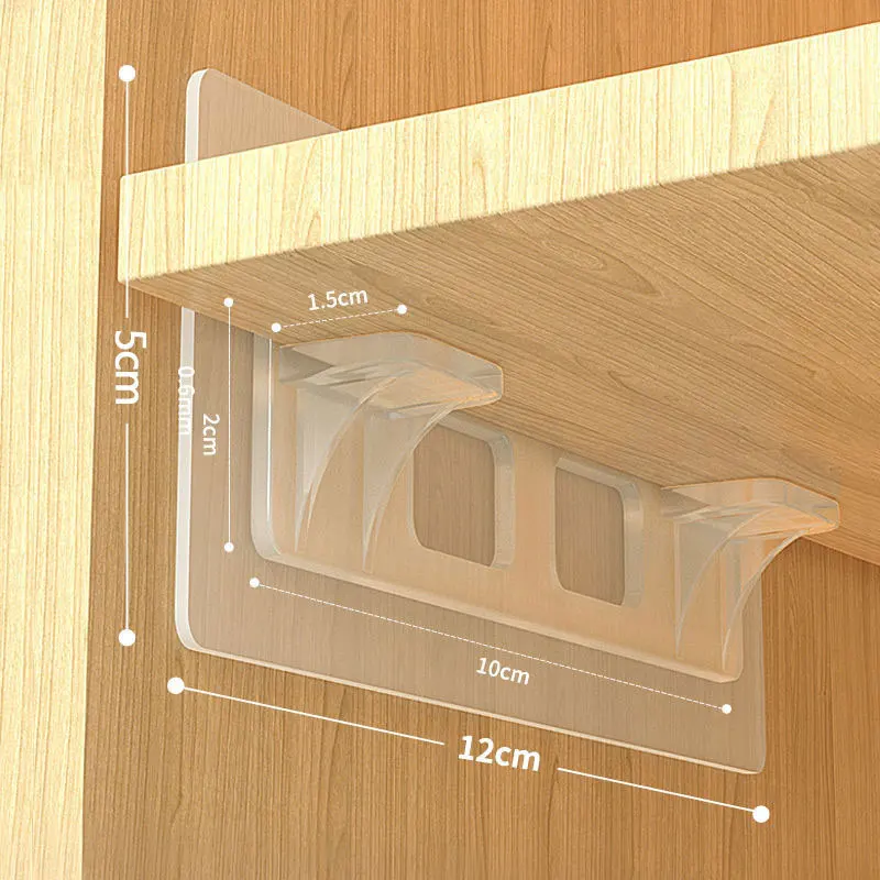 2-10Pcs Punch Free Shelf Support Pegs Self Adhesive Shelves Clip Hook Bracket Holder Pin for Cabinet Book Closet Clapboard Layer