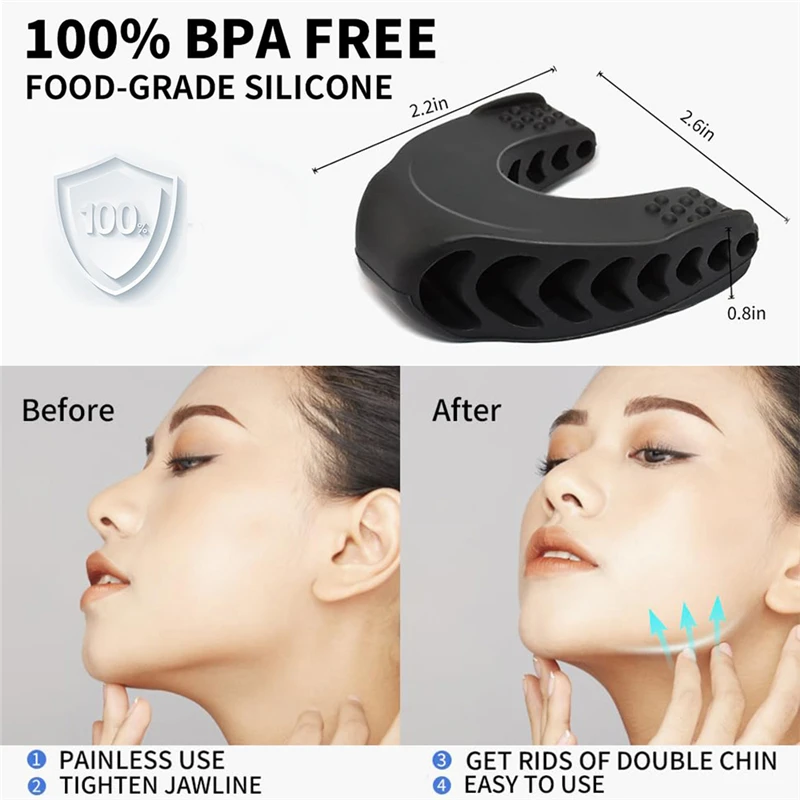 U-vorm Kaaktrainer Nieuwe Facial Pop N Go Mond Kaaklijn Gezicht Fitness Spier Kauwbal Bite Breaker Trainingsapparatuur