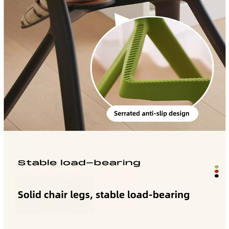 Scandinavian Modern High Bar Stool with Eco-Friendly PP Backrest Geometric Design Durable Plastic Kitchen Chair for Home