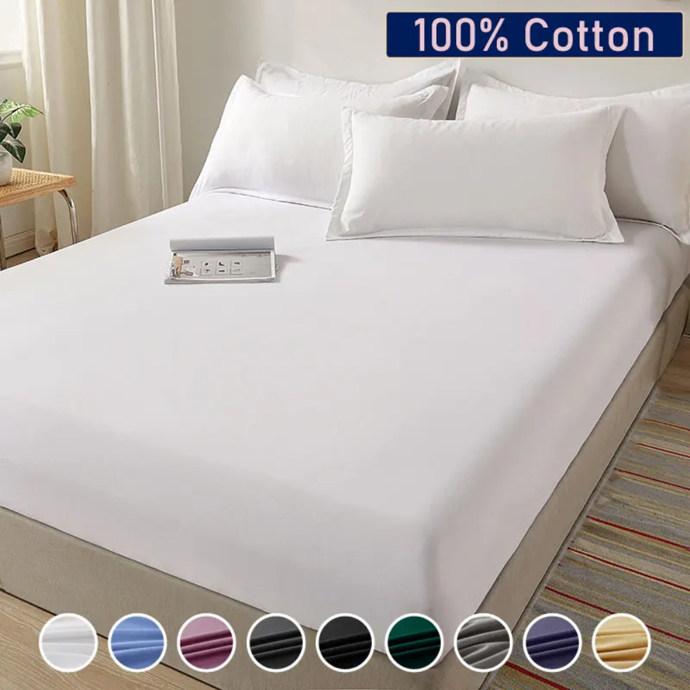 100% Cotton Trang Bị Giường Với Co Giãn Điều Chỉnh 360 Độ Đệm Dành Cho Đĩa Đơn Đôi Vương Hoàng Hậu Giường, 90/140/180/200Cm