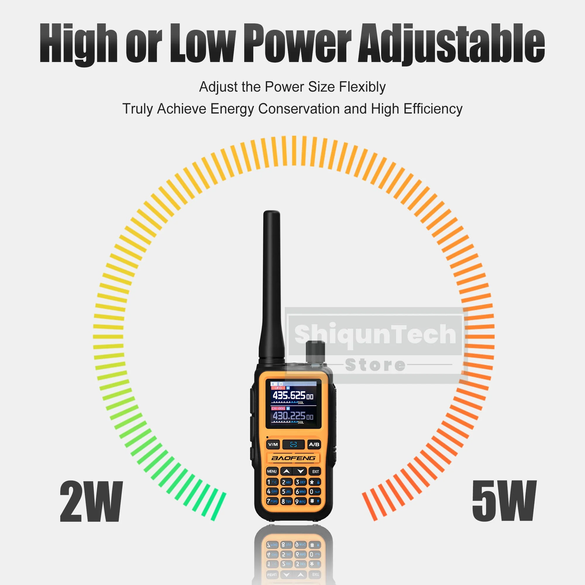 Baofeng UV-5R Mini Walkie Talkie Orange 5R Mini Radio Bluetooth Programmierung 1600mah UHF VHF AM FM Tragbare Gegensprechanlage für Camping