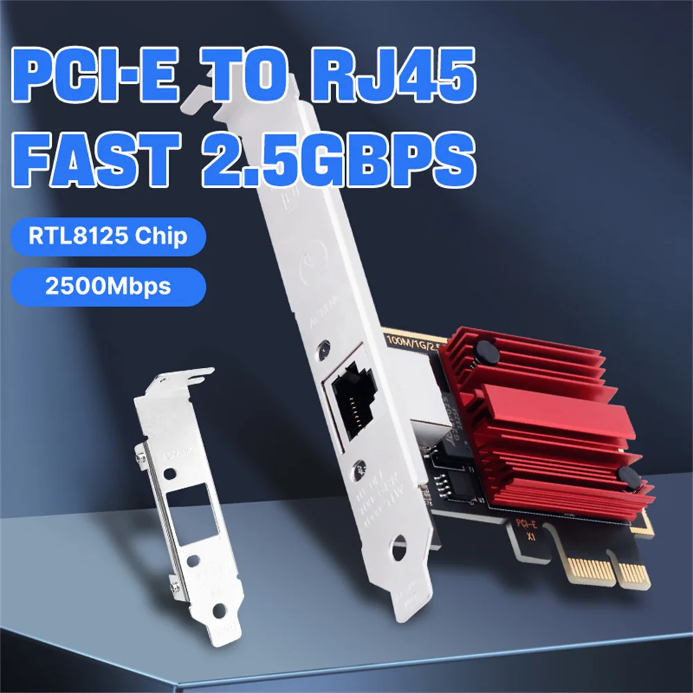 2.5G PCI-E Naar RJ45 Netwerkkaart 2500M Ethernet Lan adapter RTL8125 PCI Express Snelle WiFi adaptador Voor desktop PC