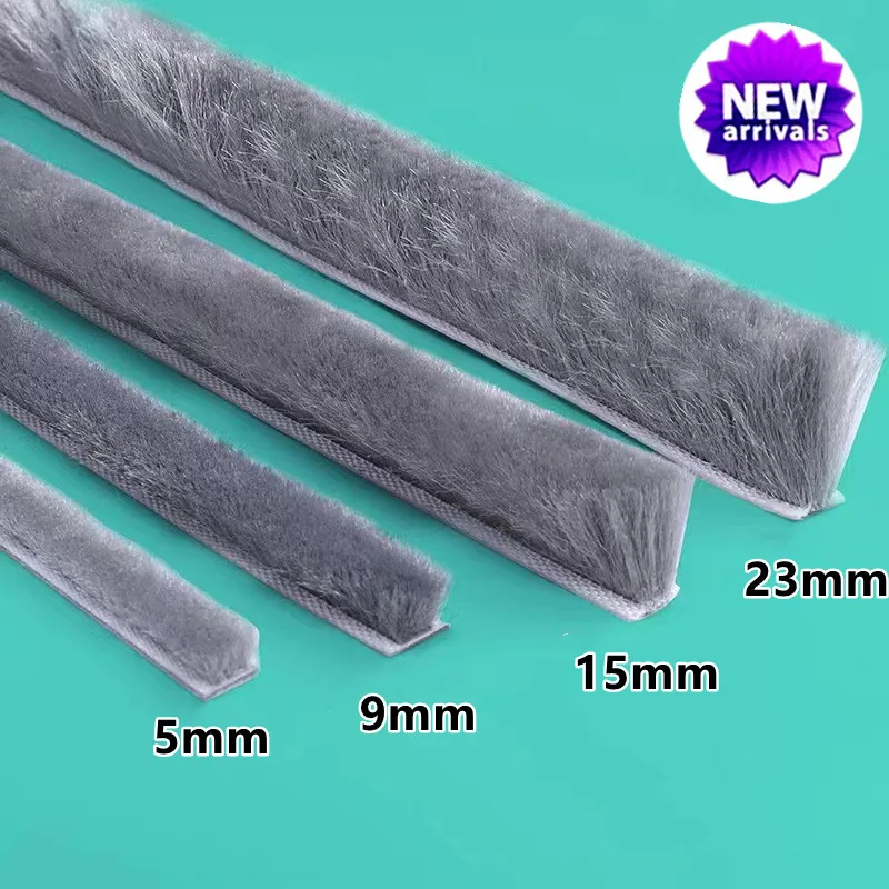 10M Self Adhesive Brush Strip Door Window Sealing Strip Door Window Windproof Dust Sound Insulation Strip Gasket Home