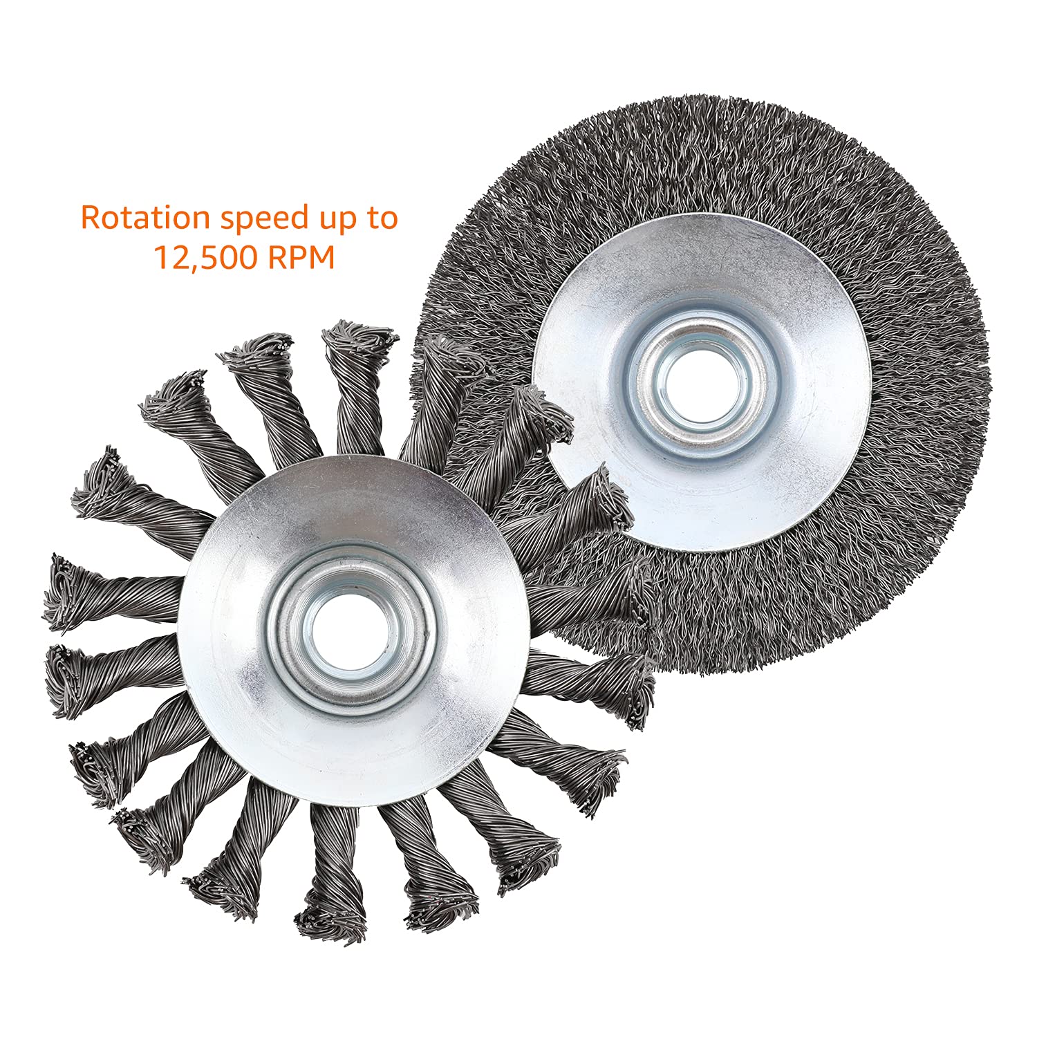 ツイストスチールワイヤーホイール,リング,ブリリアントバーリング,75mm/95mm/100mm,金属およびアングルグラインダー用