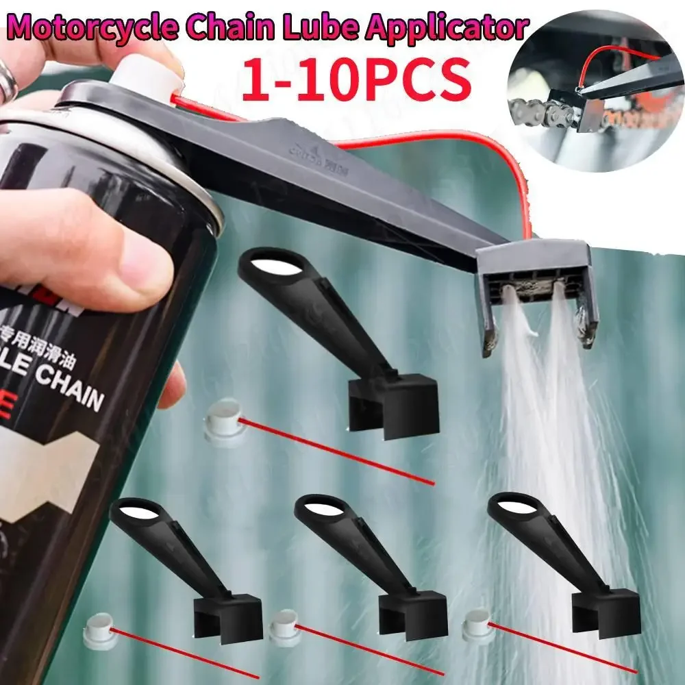 Aplikator do smarowania łańcucha motocyklowego, uchwyt na słomkę, pozycjoner, olejarka, bezproblemowe smarowanie, wosk do łańcucha motocyklowego, akcesorium do czyszczenia łańcucha.